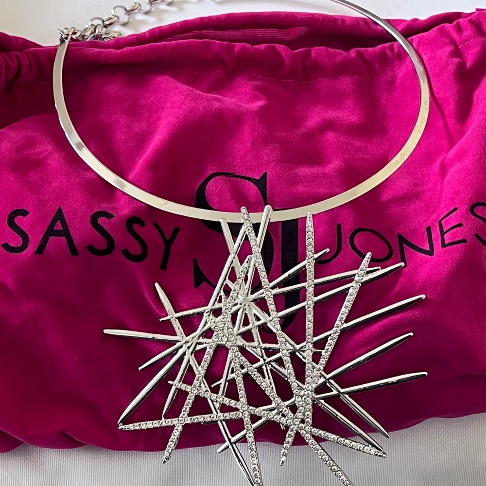 Sassy Jones Origami Silver Necklace